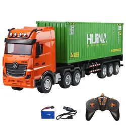 Toys Huina 1317 1/18 RC Tractor Car Container Trailer Truck 9CH Remote Control Cars Vehicle for Boys TH24251