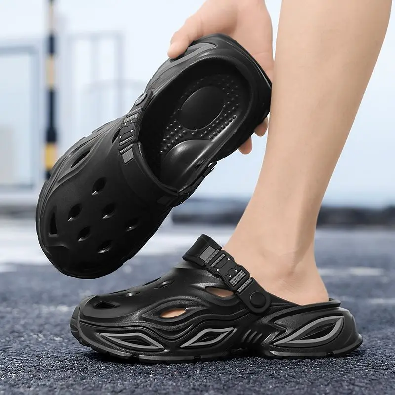 Men's Summer Outer Wear Slippers Dual-Purpose Sports Driving Non-Slip Beach Sandals 2026 Popular Boys Fashion