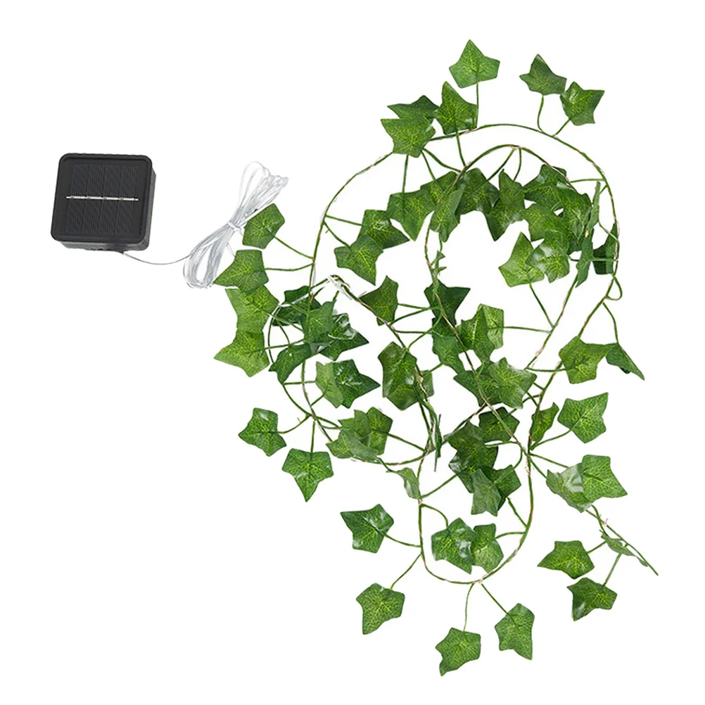 

Leaf Rattan Solar String Lights 50 Leds Waterproof Fairy Garden LED Decorative Light for Outdoor Lawn Patio Yard
