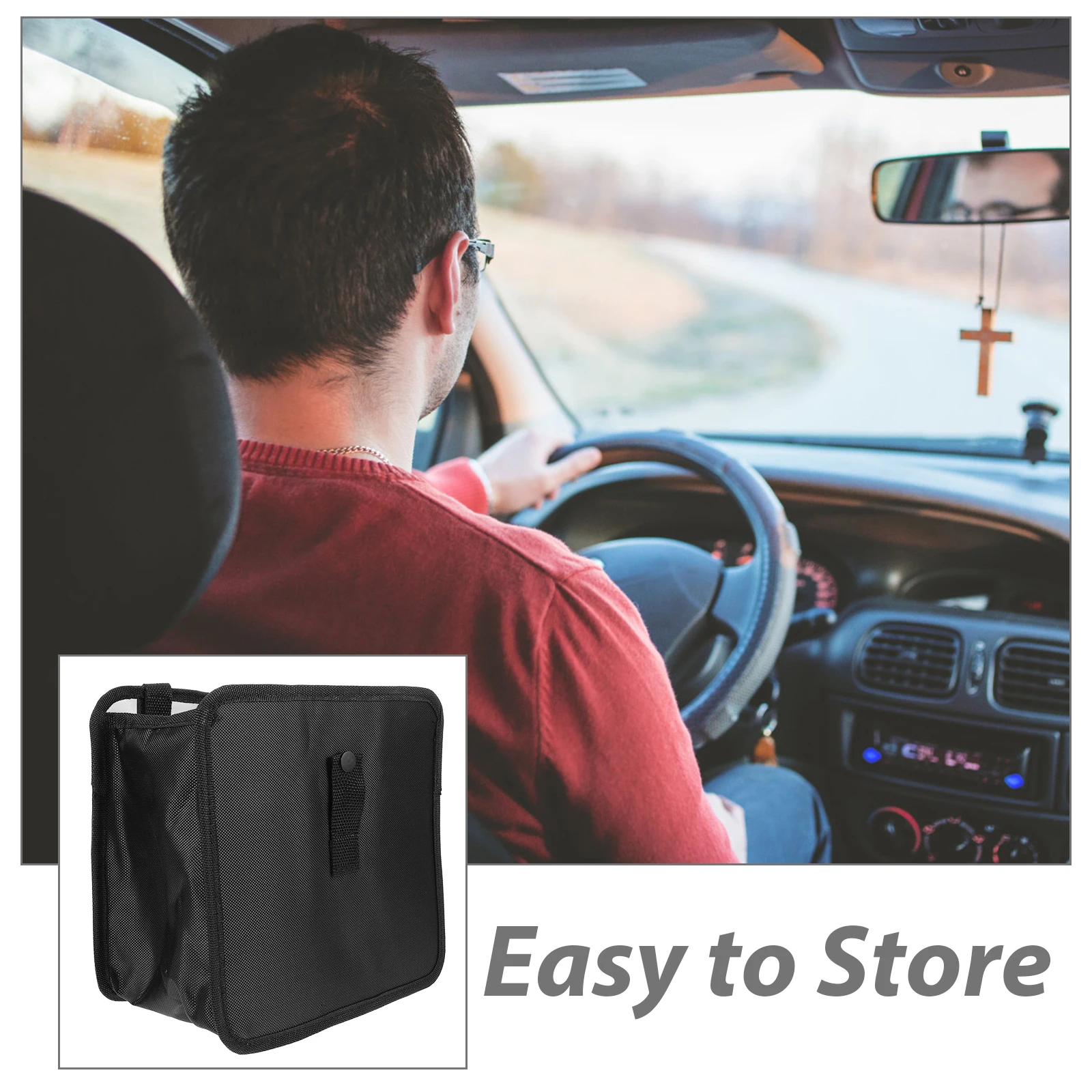 

Waterproof Foldable Organizer Seat Back Storage Box Hanging Trash Can For Front Rear Seat Accessories Holder Durable