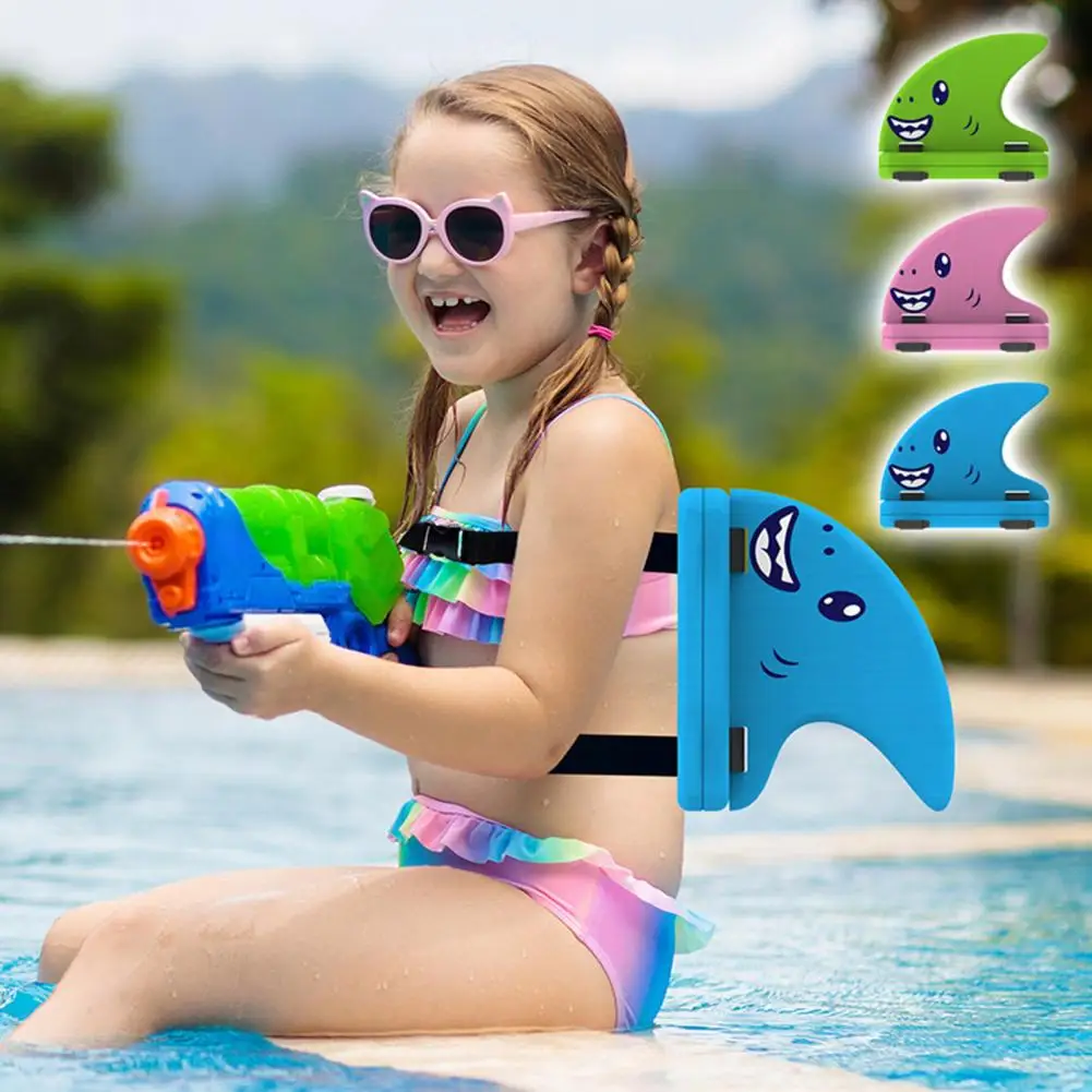 Children\'s Swimming Training Freestyle Practice Shark Fin Back Float Board Boys Girls EVA Cloth Fin Shaped Float