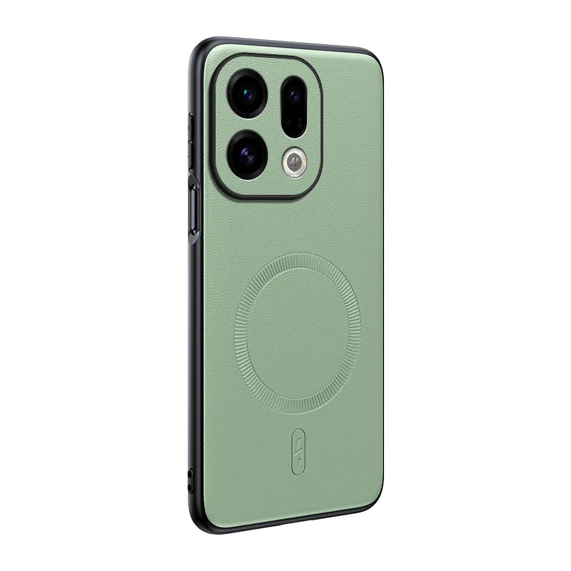 Für OPPO Find X9: Magnetische Lederhülle mit Schutzfunktion, Anti-Fingerabdruck, rutschfest, aus PC+TPU. – Detail 3