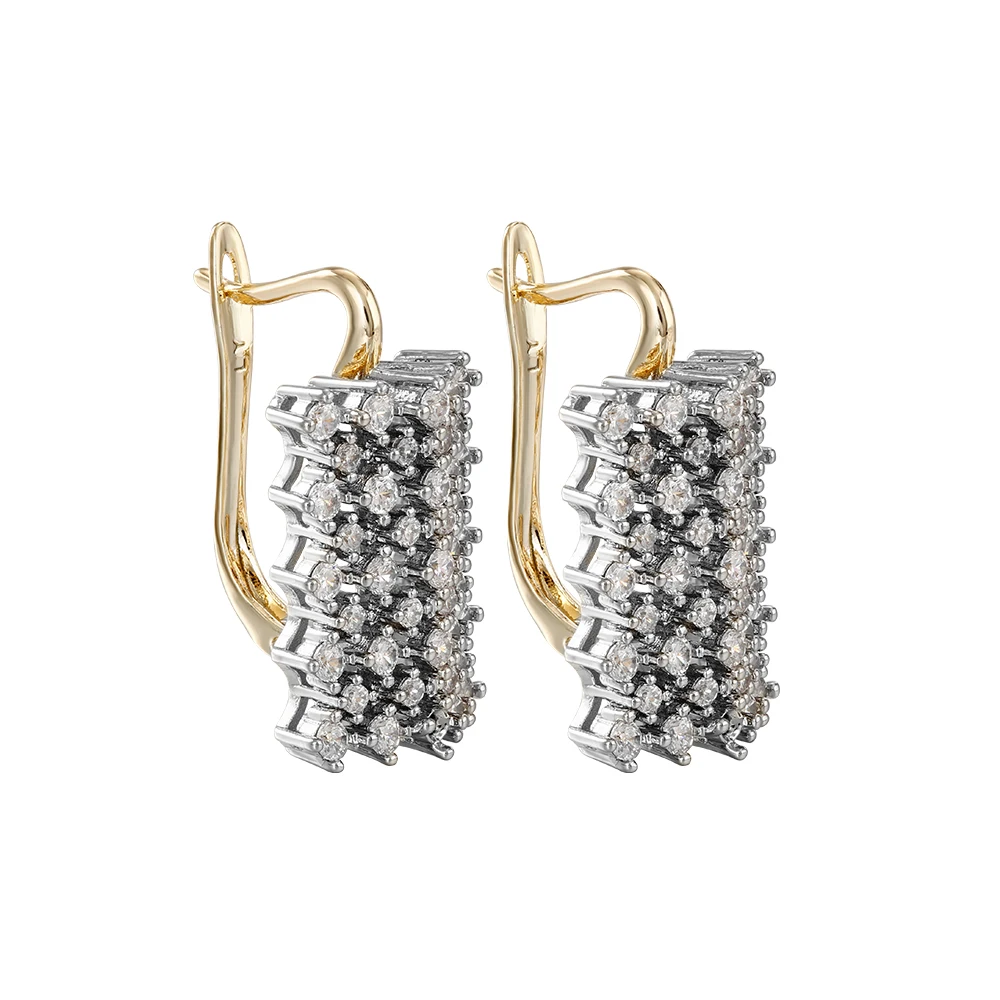 Wasserfallartige, fächerförmige Reihen, verziert mit Diamantohrringen und -ringen, als Accessoires für Bankette und Hochzeiten, ein Geschenk für die Freundin oder die Mutter. – Detail 10