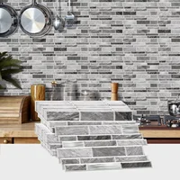 Simulation Marble Splicing Models Tile Wall Stickers, Bathroom, Kitchen Self-Adhesive Waterproof Wallpaper, Wall Decoration