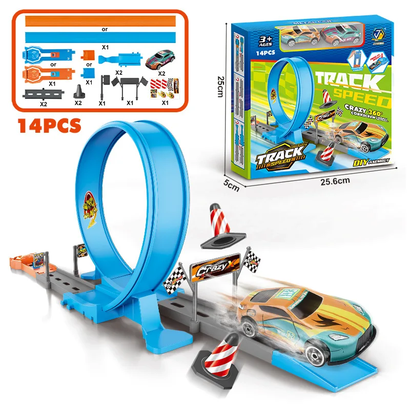 Coches de juguete para niños y niños, autos de carreras de metal, catapultas de pista de aleación y vagabos de pista.