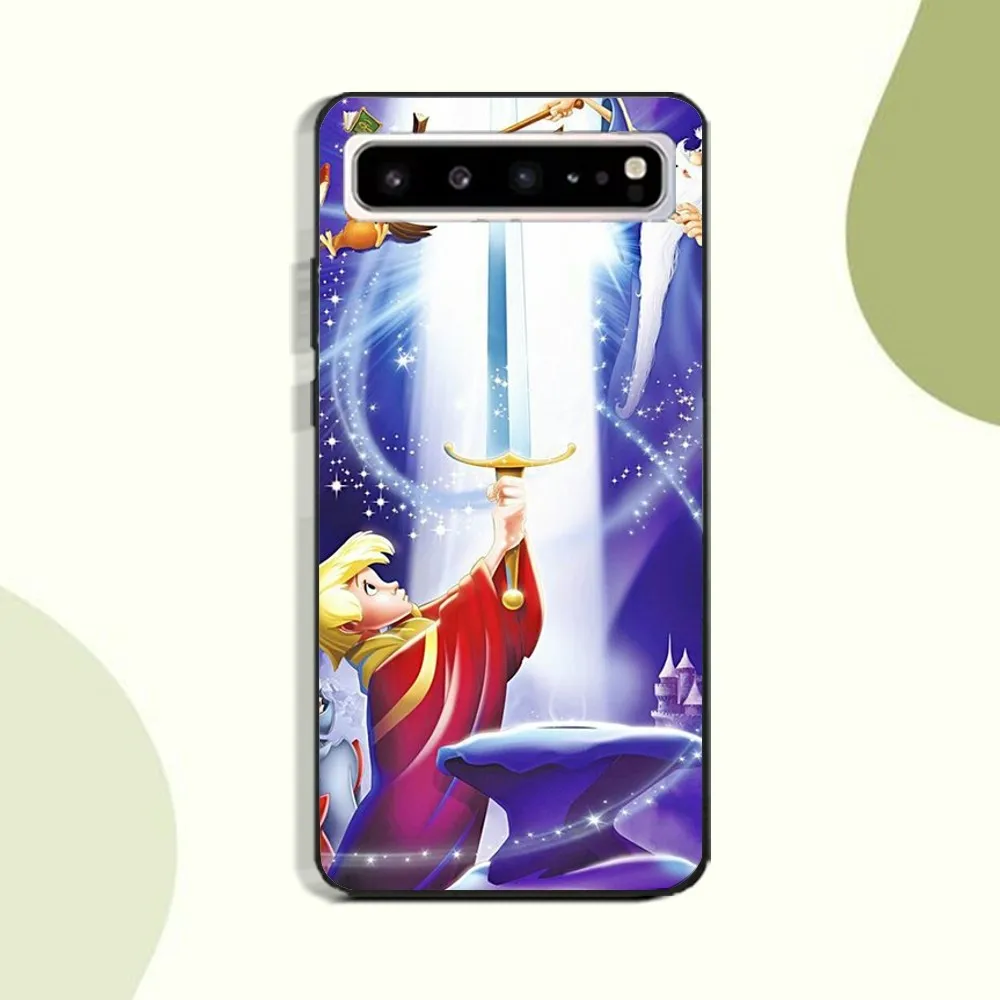 The S-Sword In The S-Stone Phone Case For Samsung Galaxy A52 A12 A51 S21 Edge S22ULTRA S23 S20LITE Plus Ultra Black Cover