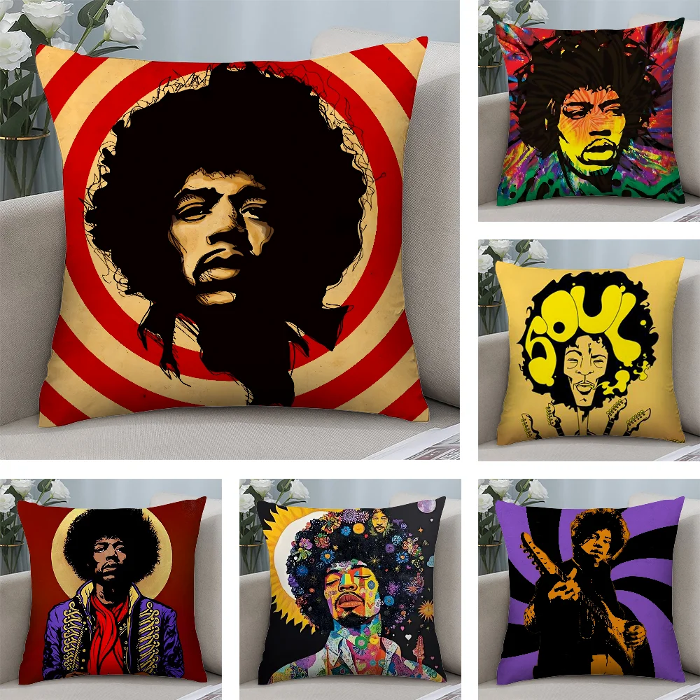 

SingerJ-Jimi H-Hendrix наволочка короткий плюшевый диван декоративный подарок домашняя подушка с двусторонней печатью