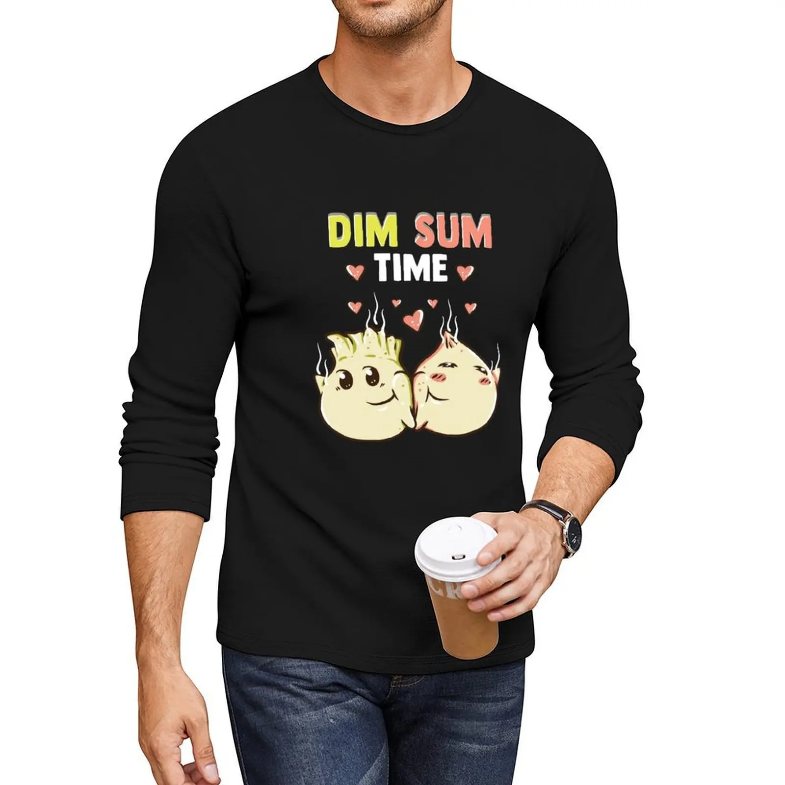 

Dim Sum Time Funny Food Pun Cute Dimsum Long T-Shirt Oversized t-shirt graphic t shirt mens t shirts casual stylish