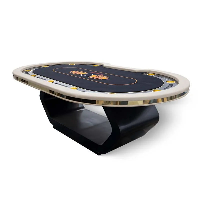 Modern Newest Solid Wood Playing Poker Games Texas Hold'em Poker Table for Casinos Gambling