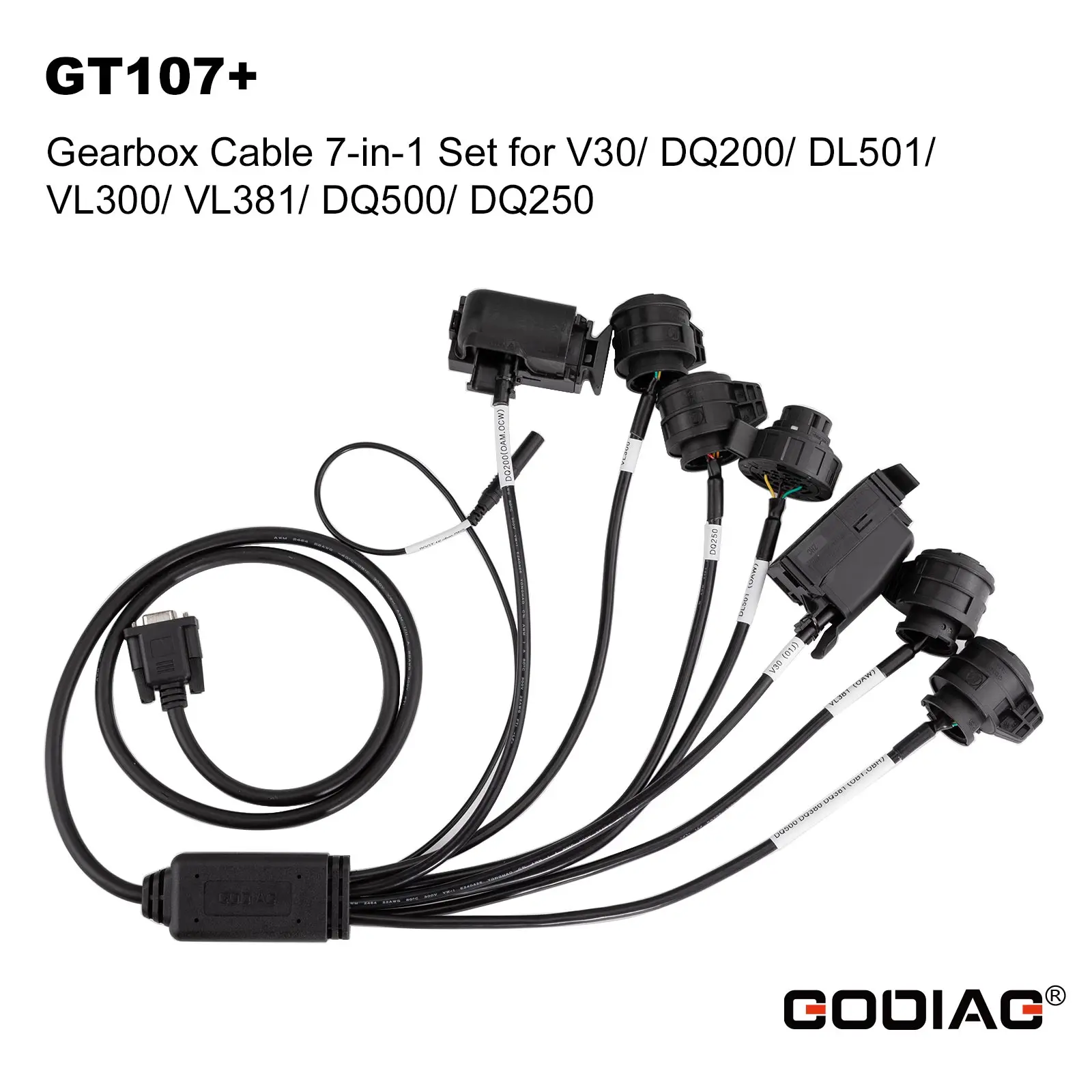GODIAG GT107+ Gearbox Cable 7-in-1 Set Cable for V30/ DQ200/ DL501/ VL300/ VL381/ DQ500/ DQ250 - view 3