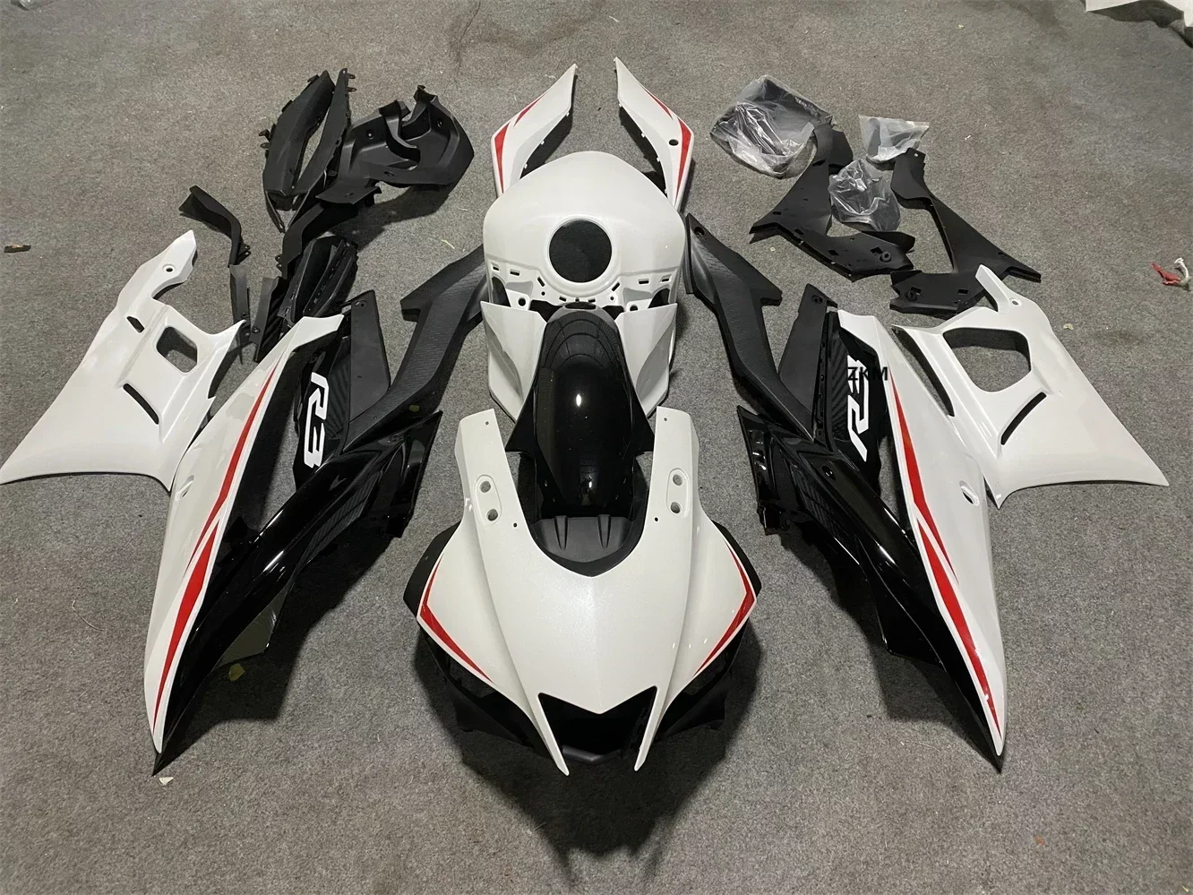 

Motorcycle Fairing kit for Yamaha R3 19-23 R25 2019 2020 2021 2022 2023 Fairing Black white