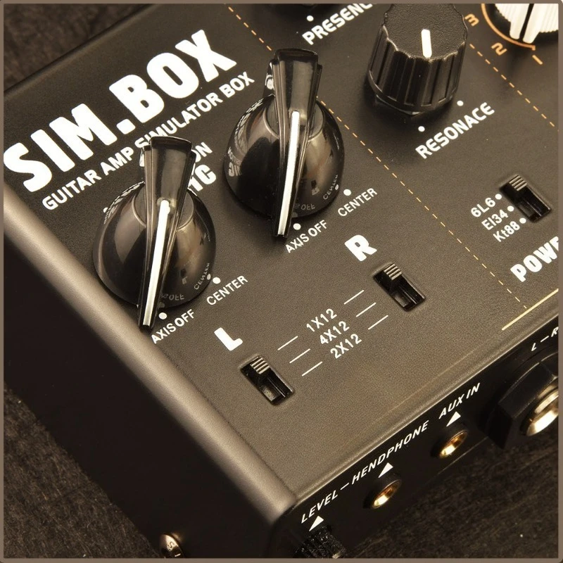 Black / White  SIM BOX Electric Guitar Amp Simulator Cabinet Simulator DI Stomp Box Effect Pedal