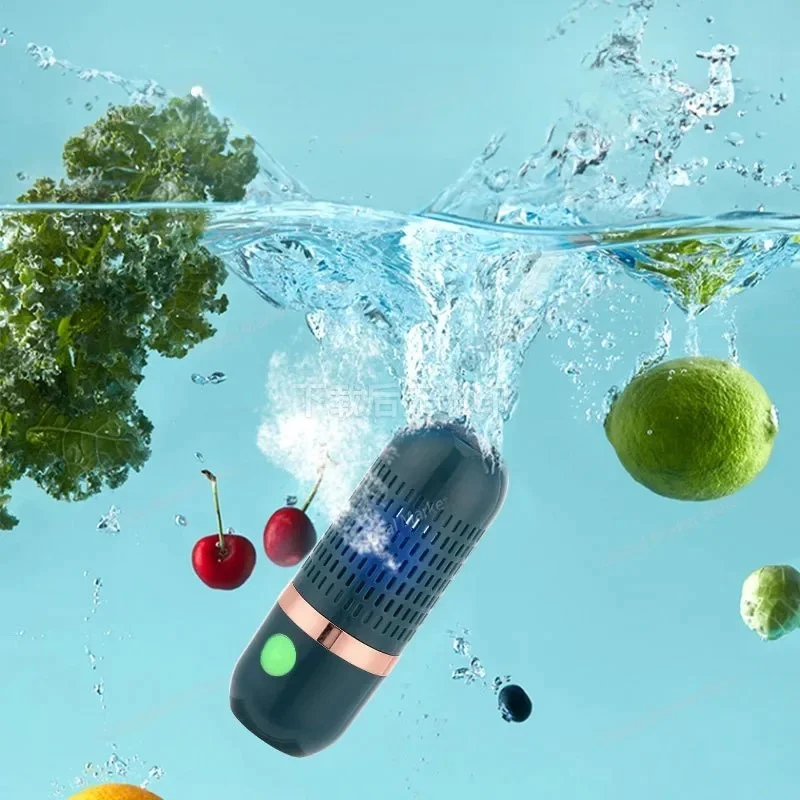Wireless Automatic Fruit Vegetable Purifier Compact Capsule Design Cleaning Machine