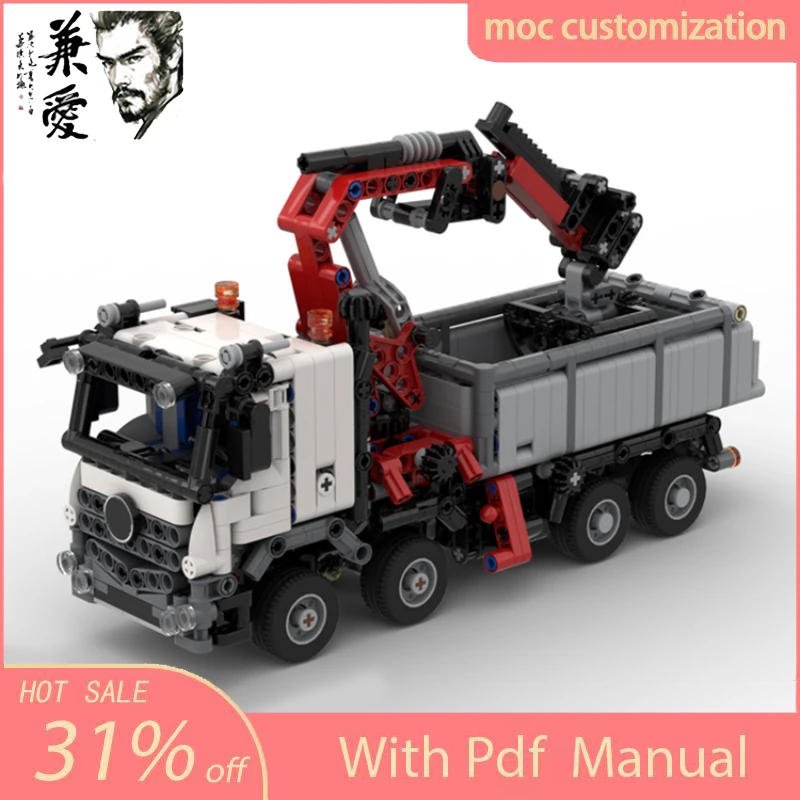 1069PCS Moc Technical Engineering Mini 42043 Mercedes Arocs Trailer Truck Model Building Blocks Bricks Toys Kids Adult Gifts