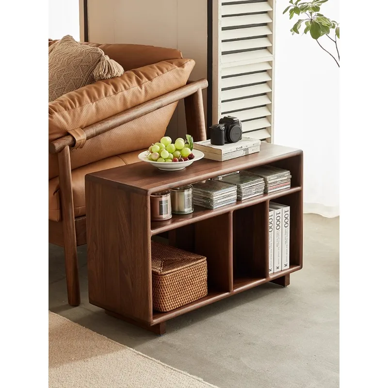 

Nordic simple solid wood sofa side cabinet household small apartment living room side few