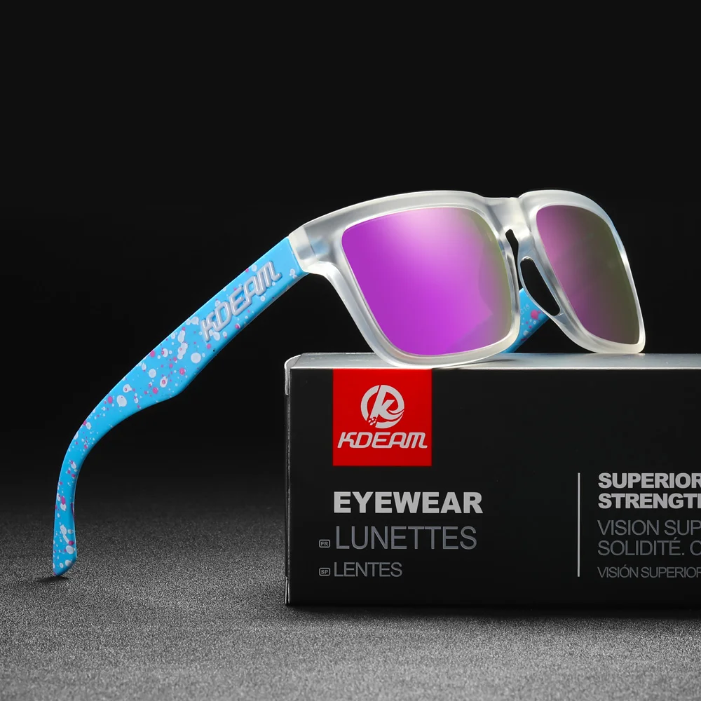 Neue KDEAM Marke Kurze Design Männer Platz Polarisierte Sonnenbrille Hochwertige Fahren Sonnenbrille Mode Frauen Shades UV400 Brillen – Detail 22