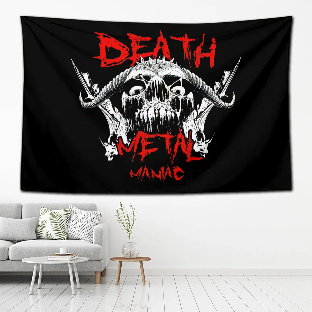 

2024 Death Metal/Black Metal Tapestry Decoration Flag Living Room Wall Hanging Bedroom Wall Carpets tapestries