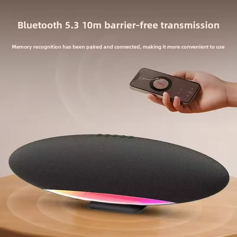 

High Quality S22 50W Deep Bass Powerful Subwoofer Colorful LED Light Speaker Supports AUX/TF USB Party Portable Soundbox