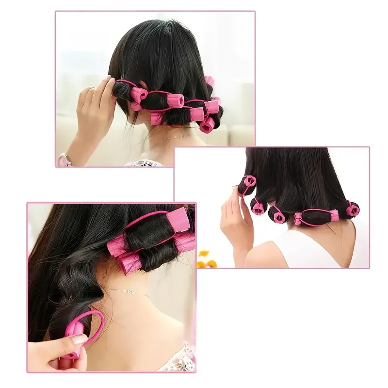 6Pcs/Set Magic Foam Sponge Hair Curlers Women DIY Design Wavy Curly Rollers Salon Hair-Styling Tools