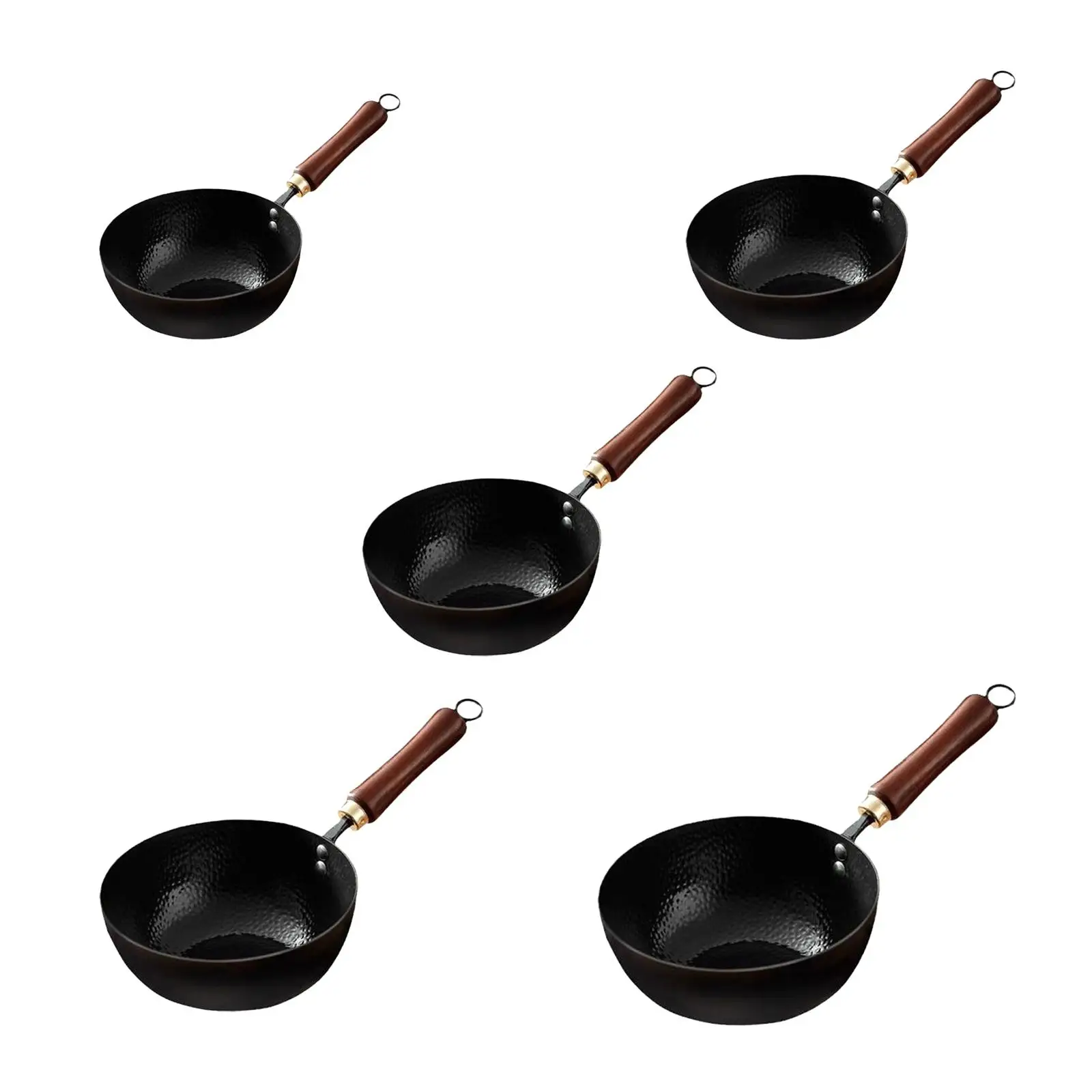 Cast Iron Milk Pan with Long Handle Small Saucepan for Kitchen Induction