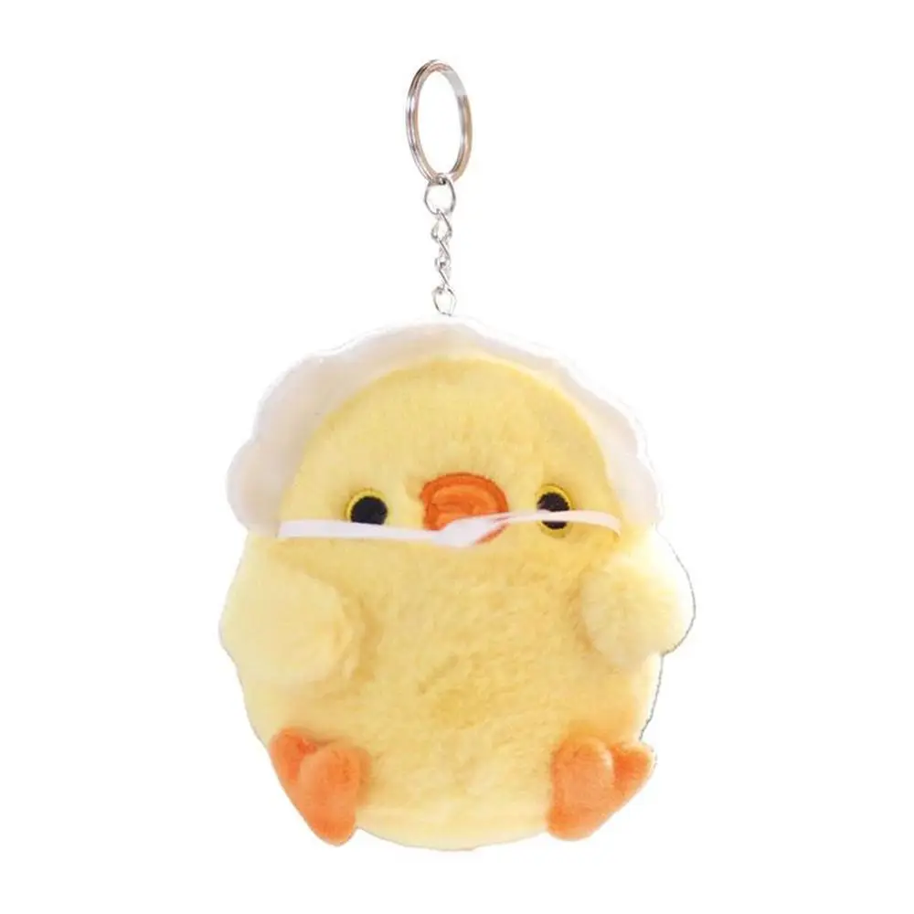 

Key Chain Hanging Christmas Gifts Stuffed Animal Plush Keychain Chicken Plush Toy Little Yellow Chicken Pendant Keyring