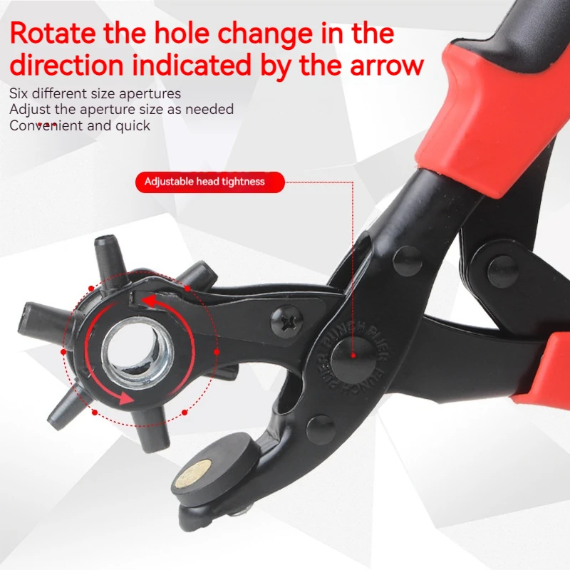 회전식 헤드 시계줄 구멍 펀치 가죽 구멍 펀치 아일렛 구멍 펀치 플라이어