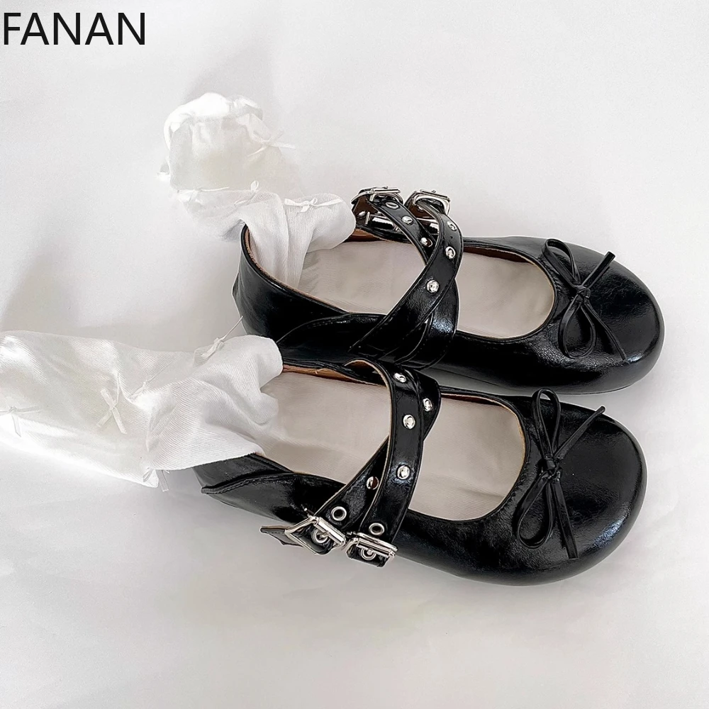 

Кожаные туфли на плоской подошве во французском стиле в стиле ретро, женские кожаные туфли на платформе и каблуке, новинка 2025, летние туфли Мэри Джейн с круглой головкой