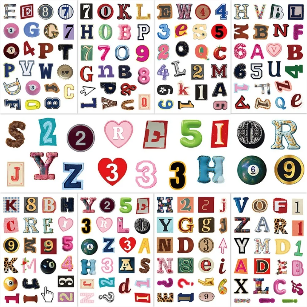 8Pcs English Alphabet Letter Stickers DIY Craft Decor for Journal Stationery Animeworlds Store Peel Joy Sticker Store