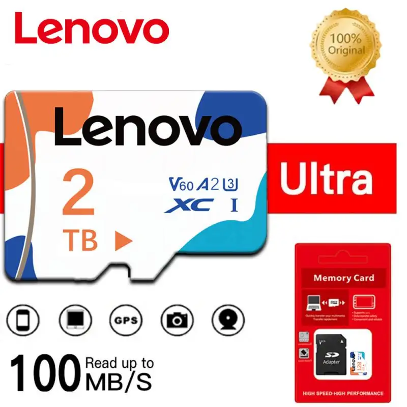 Оригинальная карта памяти Lenovo 128 ГБ 2 ТБ, высокоскоростная карта Micro TF SD 512 ГБ, SD-карта V30 U3, TF-карта для планшета Nintendo Switch Ps5