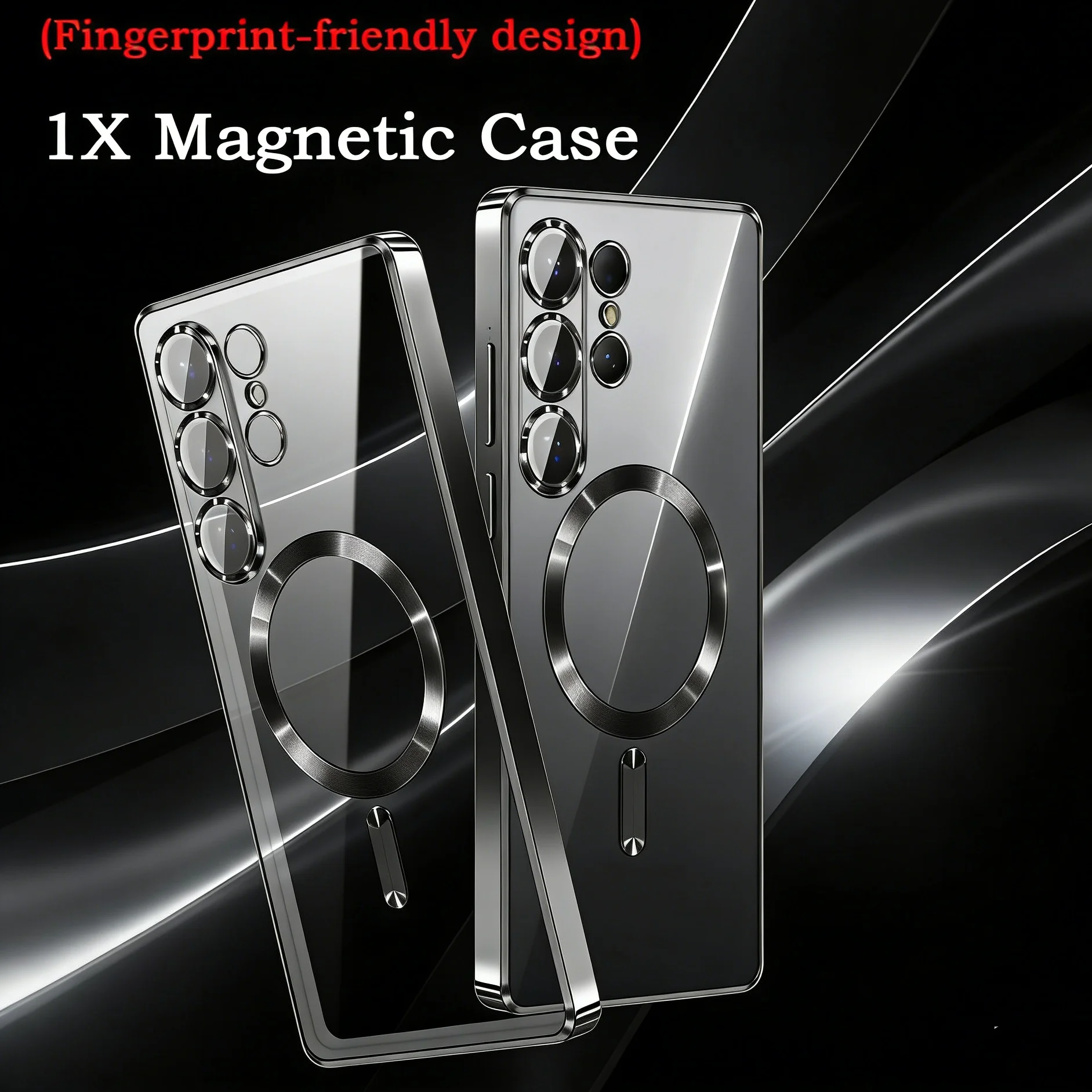 Luxury Transparent Plating Magnetic Wireless Charge Case for Samsung Galaxy S26 S25 S24 S23 S22 S21 Ultra Plus FE Note 20 Cover - view 3