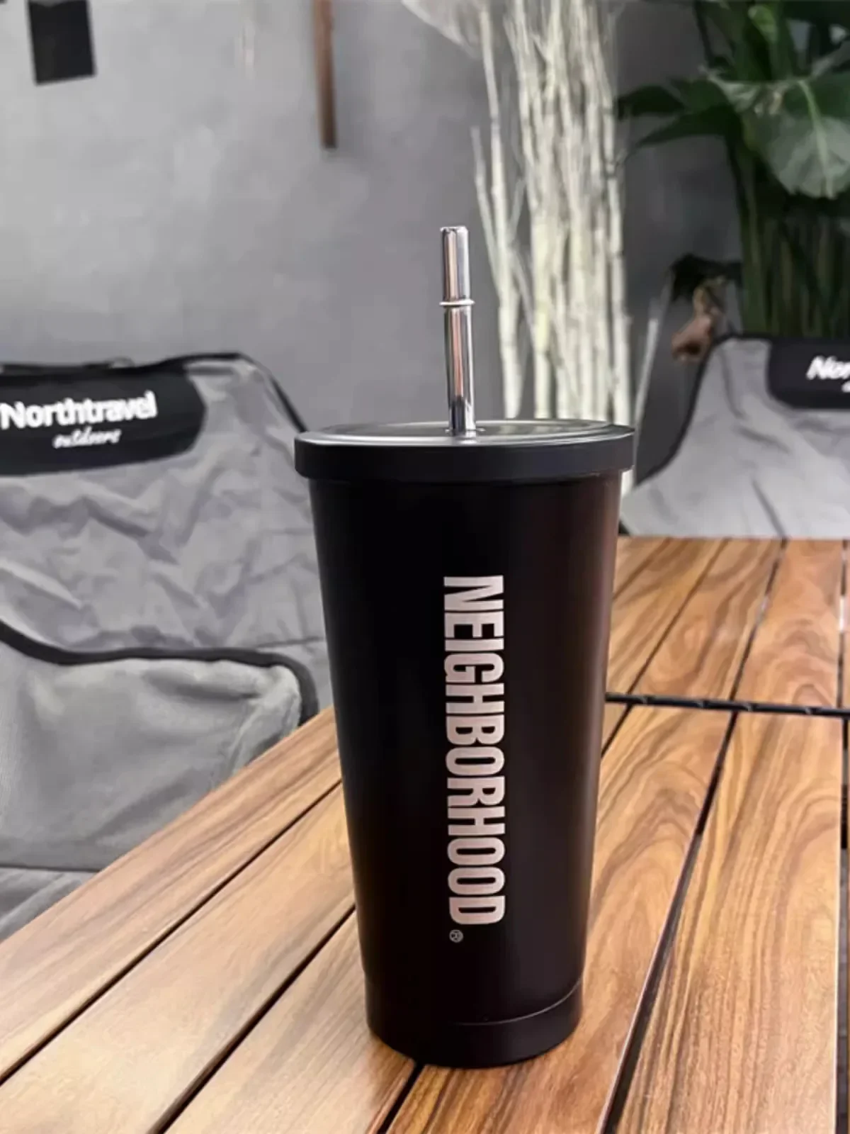 nbhd stainless steel 304 straw thermos cup camping large capacity coffee high-end tumbler with lid customized