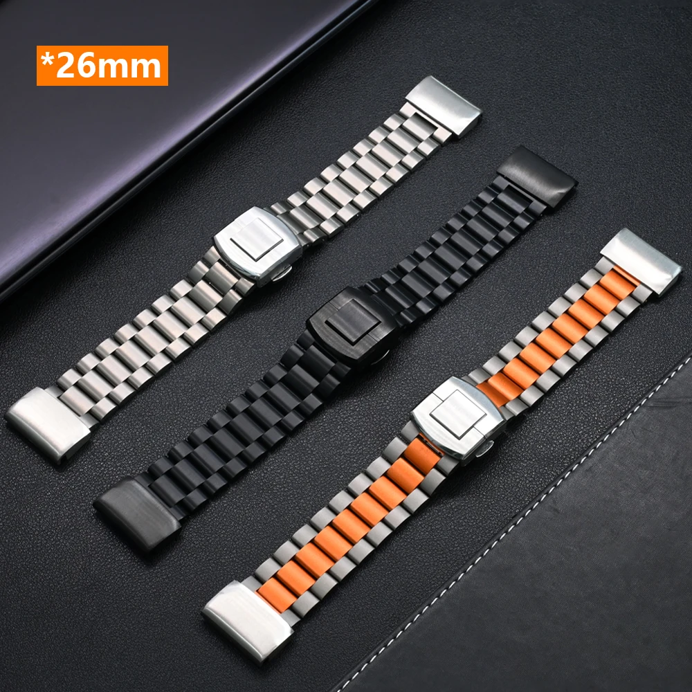 

26mm Titanium Strap for Garmin Fenix 8 51mm Enduro 3 Luxury Men Link Bracelet for Garmin Descent Mk3i 51mm Tactix 7 AMOLED Band