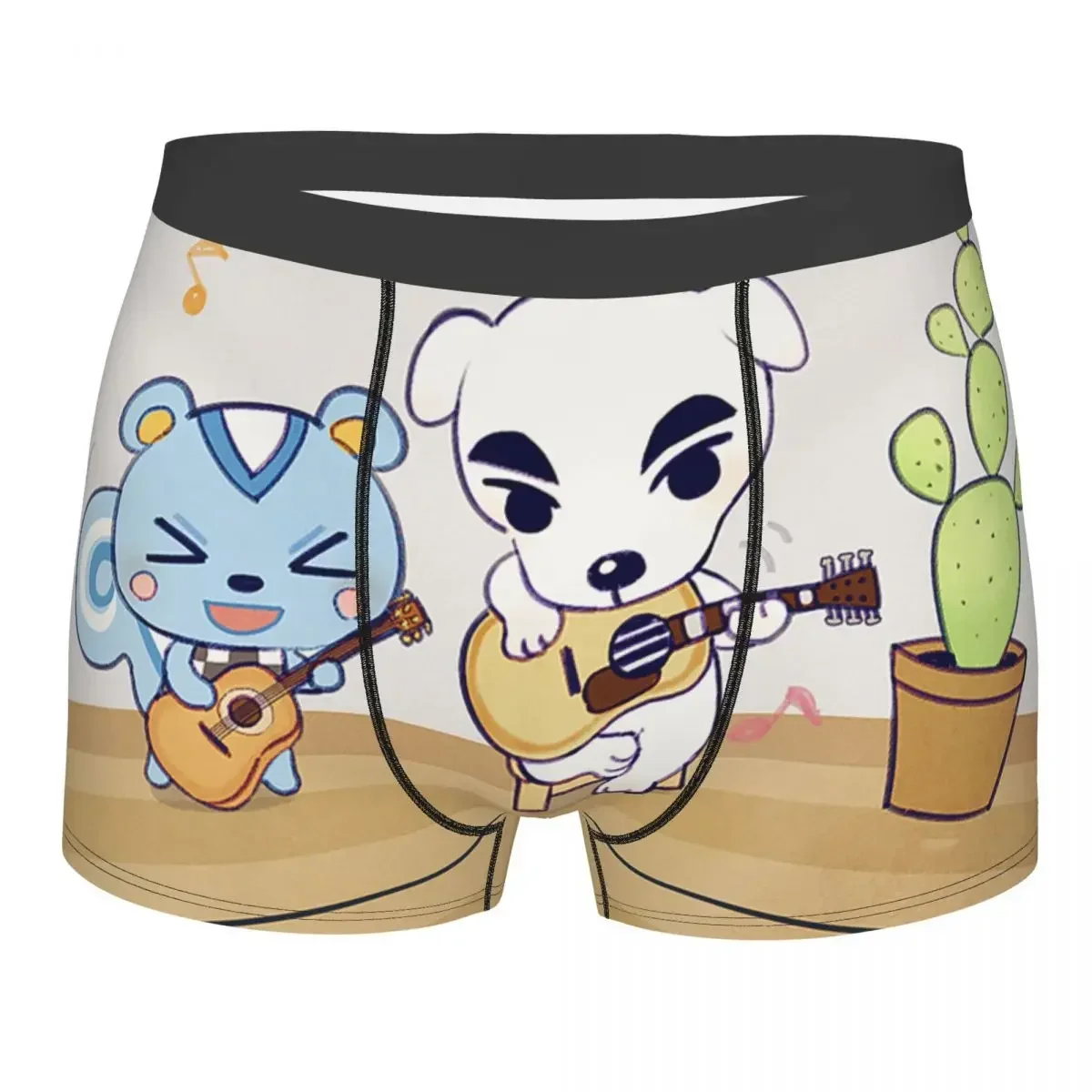 Animal Crossing: New Horizons Play Guitar Underpants Cotton Panties Male Underwear Print Shorts Boxer Briefs