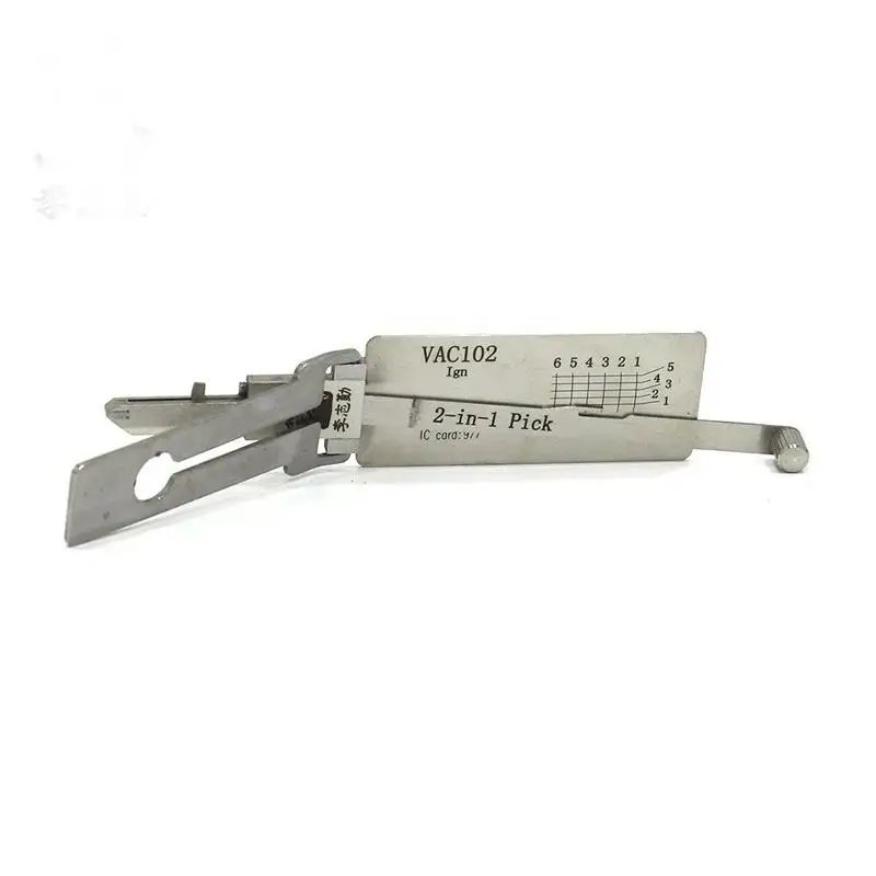 Lishi 2 in 1 VAC102 Lock Pick Decoder Ignition Car door open for Renault Model Flat milling view 4