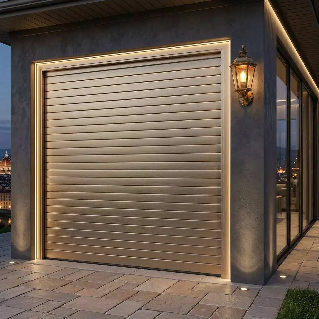 Latest Style Household Electric Garage Door Sectional Remote Control Intelligent Garage Doors Aluminum Alloy Garage Doors