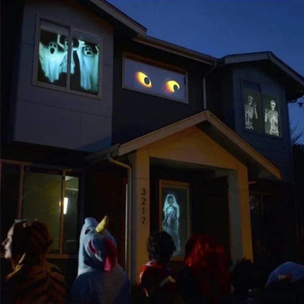 LEDホログラフィックプロジェクションランプ,ハロウィーンの窓のプロジェクター,スクリーンディスプレイ,屋外の休日,漫画の映画,家の装飾