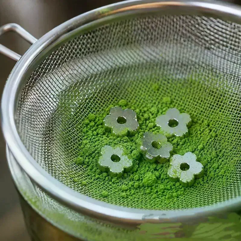 5Pcs Stainless Steel Matcha Sifter Food-Safe Material Rolling Beads Sieve Reusable Fine Mesh Matcha Strainer Beads