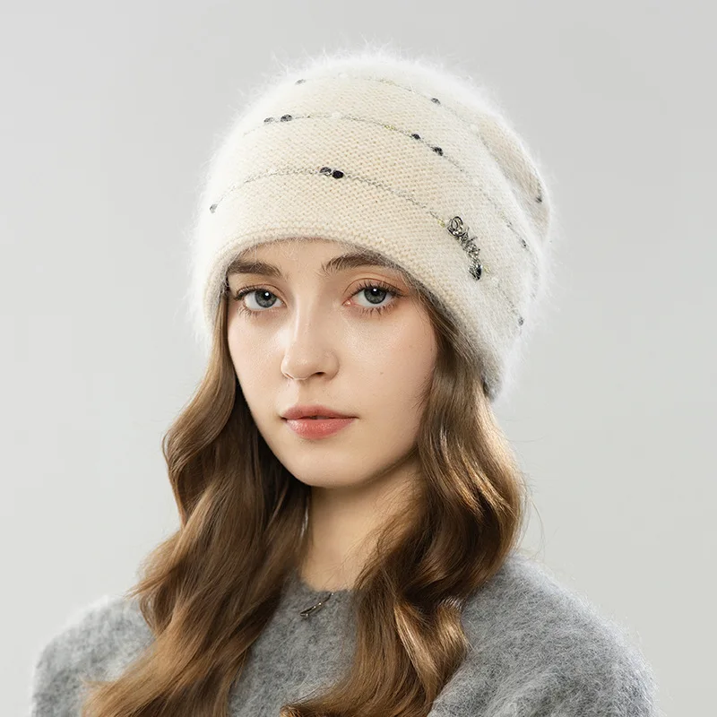 gift-thick-rabbit-fur-knitted-hat-warm-autumn-winter-cold-proof-ear-protecting-pile-cap-lady-outdoor-windproof-headwear-women