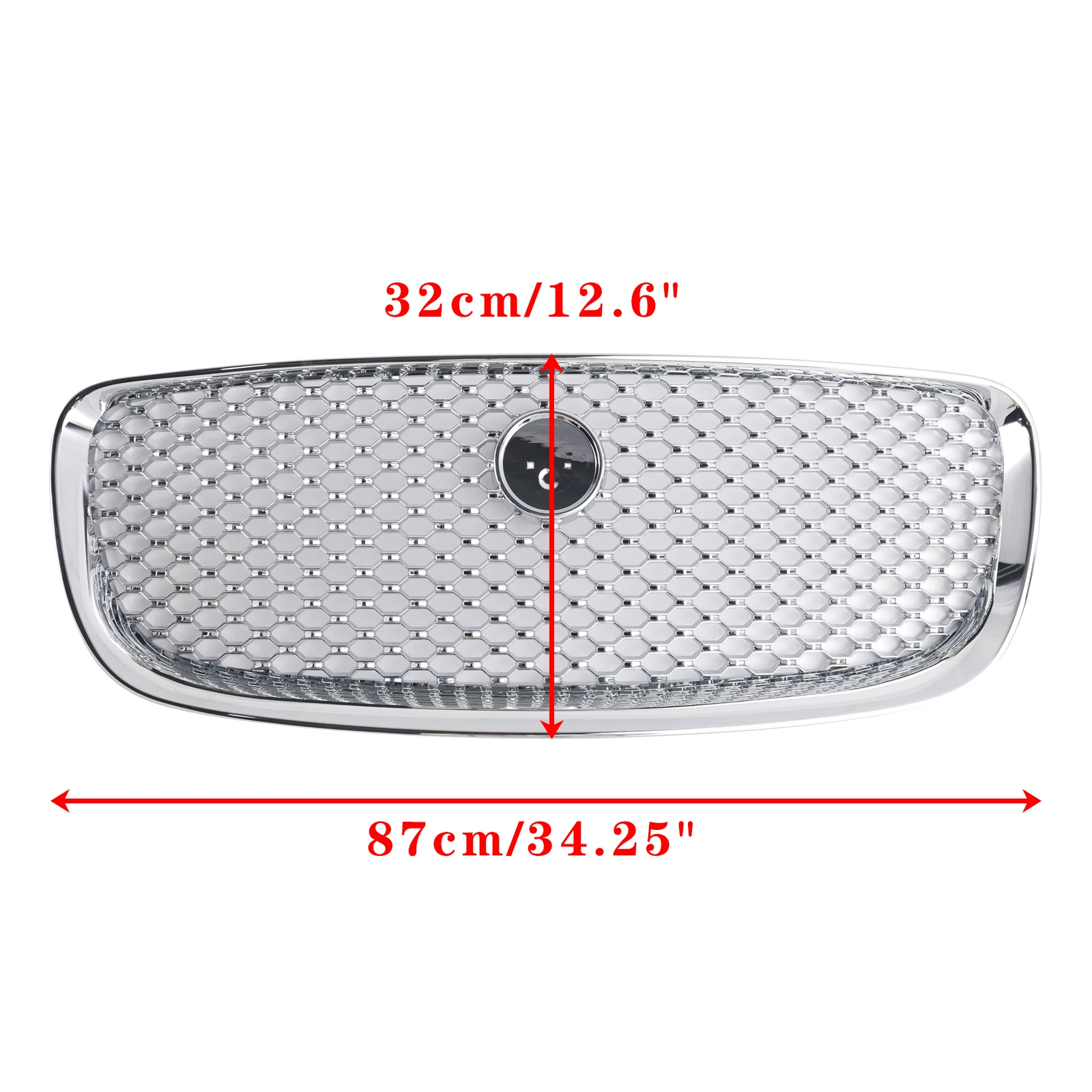 Artudatech Chrome Front Bumper Grill Grille Fit for JAGUAR F-PACE X761 2016-2020 Car Accessories 2017 2018 2019