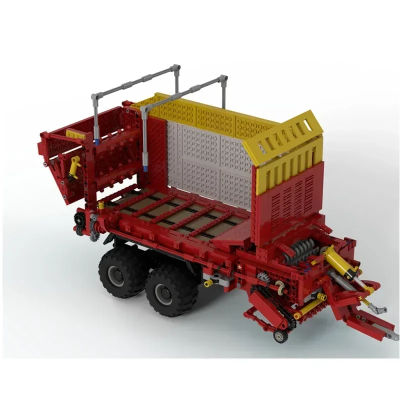 MOC-151615Silage and Harvest Transport Wagon 1:17 Assembly Stitching Building Block Model Kids Birthday Building Blocks Toy Gift