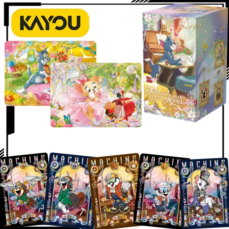 Tarjetas Coleccionables Originales KAYOU de Tom y Jerry, Serie 3, Tarjetas de Dibujos Animados de Tom y Jerry, Mercancía de Anime, Regalos Navideños