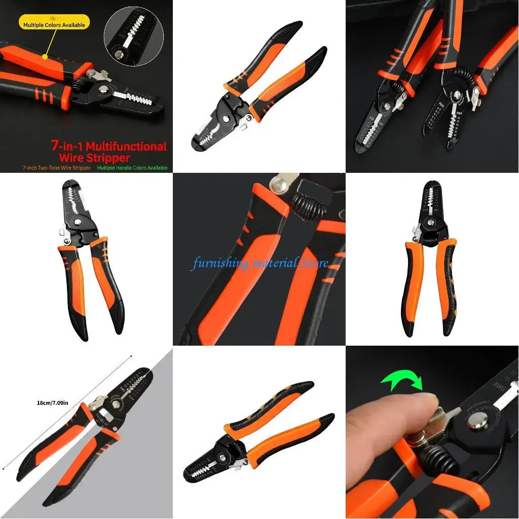 Y5GD Wire Stripper Tool Multitools Pliers Stripping Cutter Crimping Cable Wire