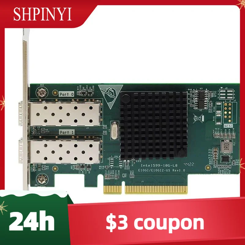 

Новый 2-портовый оптоволоконный интерфейс UOTEK 10G Gigabit Ethernet Open SFP PCI Express Network PCI-E X8 Card IEEE 802 3ae 3aq