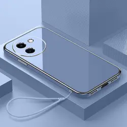 For Vivo V30e Case Vivo V30E Phone Case Straight frame Square Plating Silicone Back Soft rubber protective cover