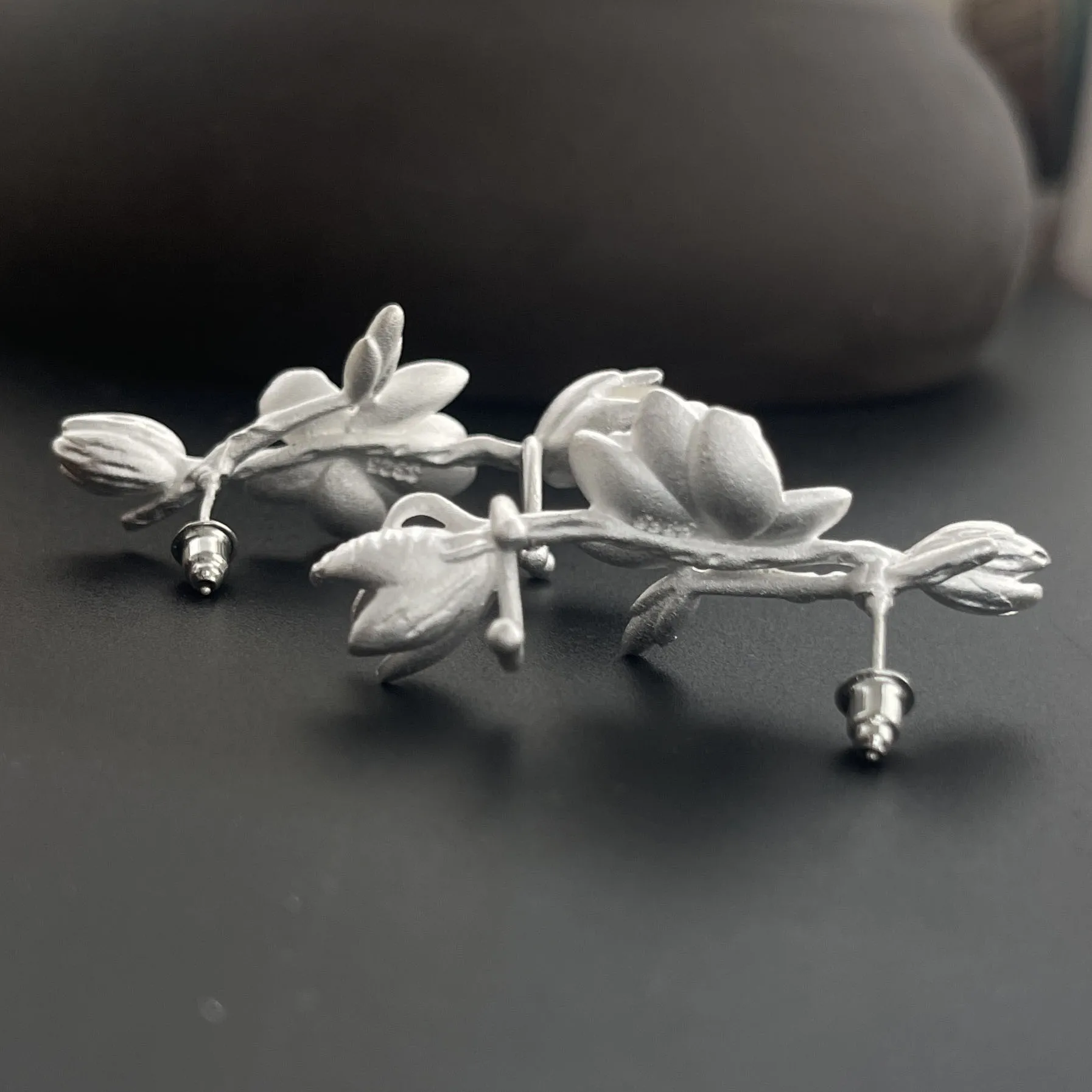 Pendientes Vintage de Plata de Ley 925 para mujer, pendiente de perla de flor Simple, joyería para prevenir alergias, accesorios de fiesta, regalo