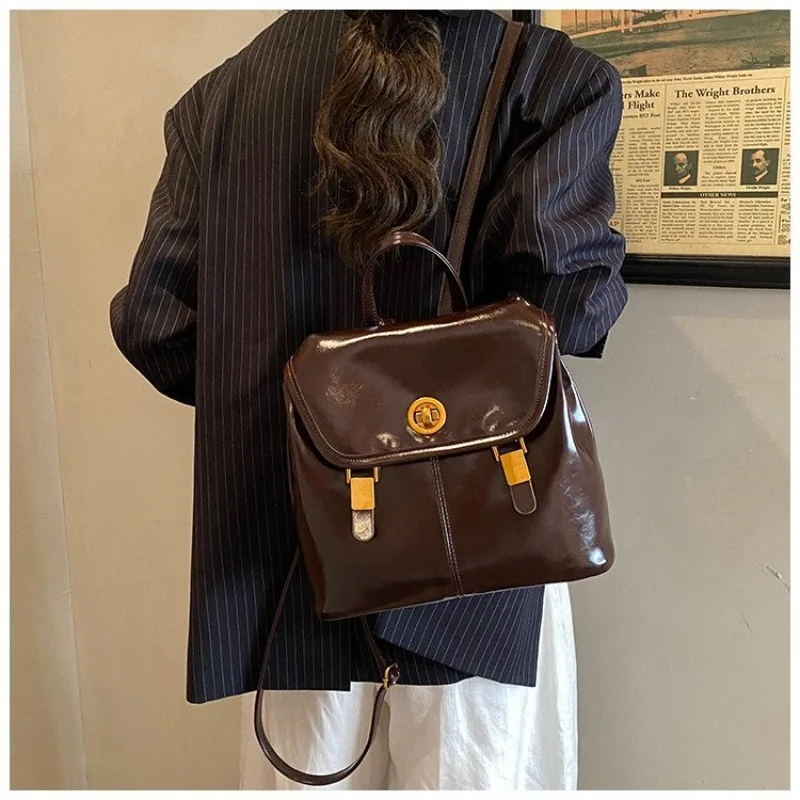 

Fashionable Diaper Bag For Women High End Minimalist Commuter Satchel Vintage Retro Shoulder Bag Large Capacity