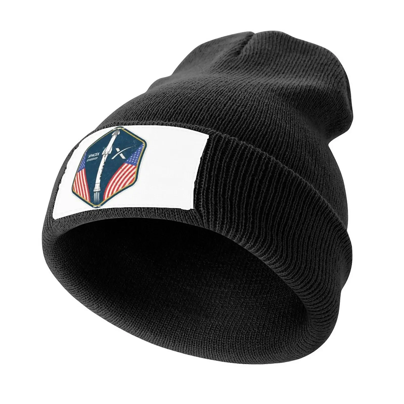 

SpaceX Starship Badge Knitted Cap birthday Anime Horse Hat Rugby Women's Hats Men's