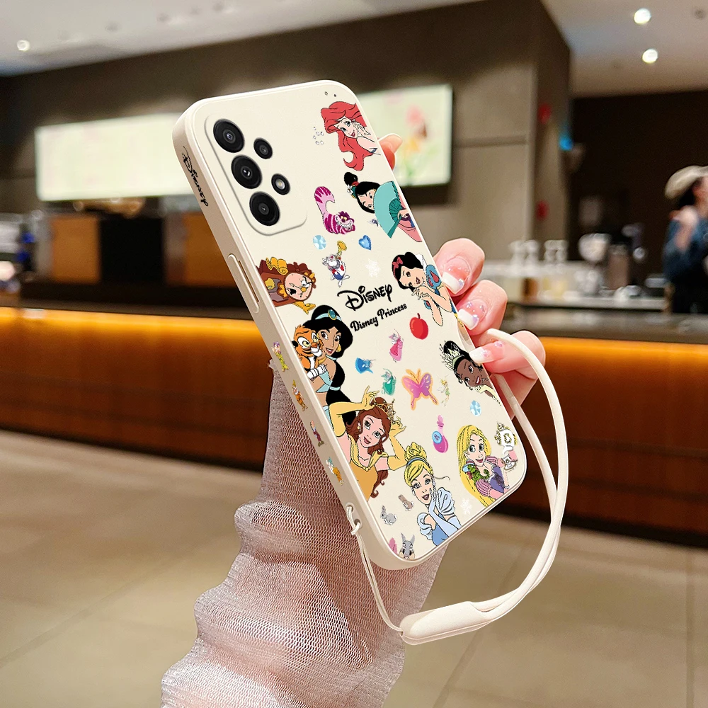 Etui Disney Princess Dwarfs do Huawei P50 P40 P30 P20 Nova 9 9SE 8 8i Mate 40 30 20 Pro Lite P Smart 2021 Pokrowiec z paskiem na rękę