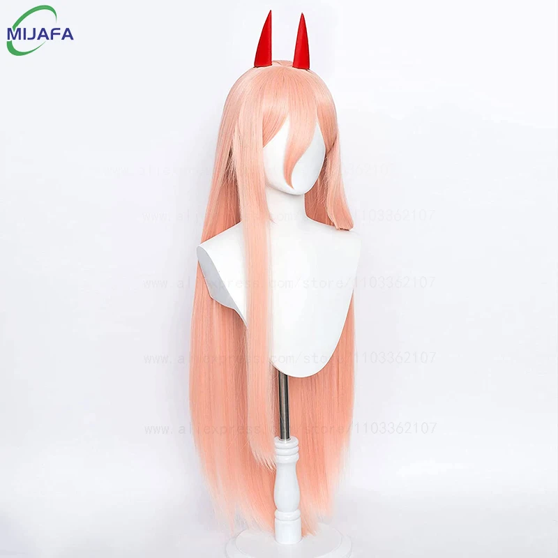 عالية الجودة أنيمي ماكيما السلطة شعر مستعار تأثيري 100 سنتيمتر طويل برتقالي وردي مقاومة للحرارة الاصطناعية الشعر حفلة لعب الأدوار الباروكات + غطاء شعر مستعار