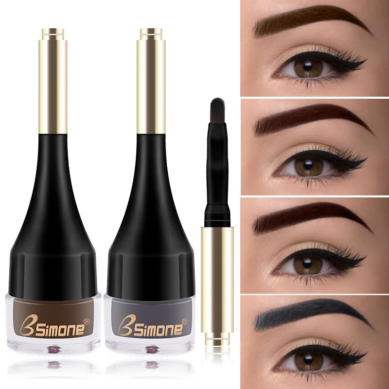 Waterproof Eyebrow Cream Enhancers Long-lasting Natural Brow Tinted Gel Air Cushion Cream Dyeing Brow Makeup Cosmetics 4 Colors